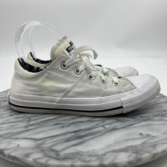 Converse Shoes Womens 6 White Canvas CTAS Madison Ox Skateboarding Sneakers - Picture 2 of 14
